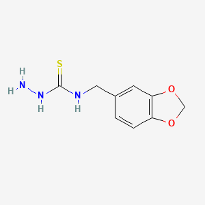 molecular formula C9H11N3O2S B1586807 4-(3,4-亚甲二氧基苯甲基)-3-硫代氨基脲 CAS No. 206761-70-8