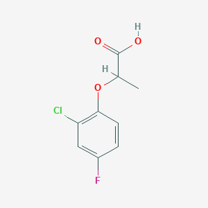 molecular formula C9H8ClFO3 B158682 2-(2-氯-4-氟苯氧基)丙酸 CAS No. 1892-92-8