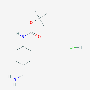 molecular formula C12H25ClN2O2 B1586833 tert-Butyl (trans-4-(aminomethyl)cyclohexyl)carbamate hydrochloride CAS No. 874823-37-7