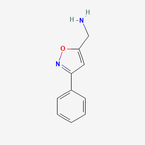 molecular formula C10H10N2O B1586869 (3-Phenyl-5-isoxazolyl)methanamine CAS No. 54408-35-4