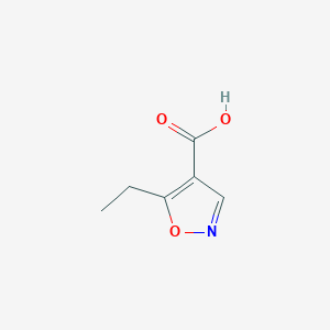 molecular formula C6H7NO3 B158690 5-乙基-异恶唑-4-羧酸 CAS No. 134541-03-0