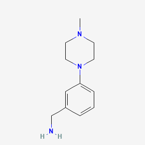 molecular formula C12H19N3 B1586913 1-[3-(4-Methylpiperazin-1-yl)phenyl]methanamine CAS No. 672325-37-0