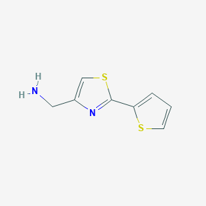 molecular formula C8H8N2S2 B1586928 1-[2-(噻吩-2-基)-1,3-噻唑-4-基]甲胺 CAS No. 321309-35-7