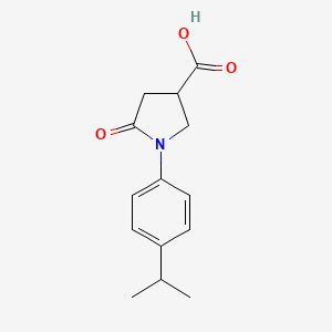molecular formula C14H17NO3 B1586952 1-(4-异丙基苯基)-5-氧代吡咯烷-3-羧酸 CAS No. 63674-51-1