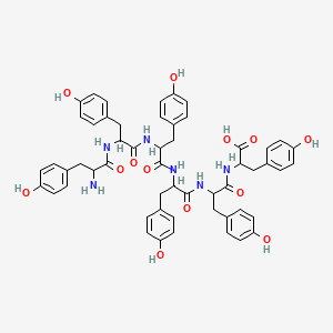 B1586970 2-[[2-[[2-[[2-[[2-[[2-Amino-3-(4-hydroxyphenyl)propanoyl]amino]-3-(4-hydroxyphenyl)propanoyl]amino]-3-(4-hydroxyphenyl)propanoyl]amino]-3-(4-hydroxyphenyl)propanoyl]amino]-3-(4-hydroxyphenyl)propanoyl]amino]-3-(4-hydroxyphenyl)propanoic acid CAS No. 6934-38-9