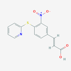 molecular formula C14H10N2O4S B1587060 3-[3-Nitro-4-(2-pyridylthio)phenyl]acrylic acid CAS No. 175278-56-5