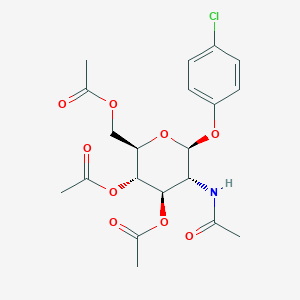 molecular formula C20H24ClNO9 B1587099 4-Chlorophenyl 2-acetamido-3,4,6-tri-O-acetyl-2-deoxy-b-D-glucopyranoside CAS No. 50729-97-0