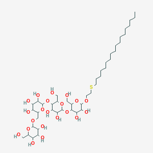 B1587130 2-[[6-[6-[4,5-Dihydroxy-2-(hydroxymethyl)-6-(2-octadecylsulfanylethoxy)oxan-3-yl]oxy-4,5-dihydroxy-2-(hydroxymethyl)oxan-3-yl]oxy-3,4,5-trihydroxyoxan-2-yl]methoxy]-6-(hydroxymethyl)oxane-3,4,5-triol CAS No. 90215-01-3