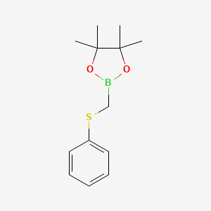 molecular formula C13H19BO2S B1587145 4,4,5,5-四甲基-2-[(苯硫基)甲基]-1,3,2-二氧杂硼环丁烷 CAS No. 66080-23-7