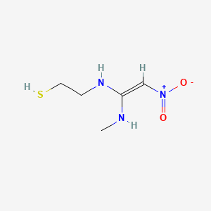 molecular formula C5H11N3O2S B1587163 2-[[(E)-1-(甲基氨基)-2-硝基乙烯基]氨基]乙硫醇 CAS No. 66357-41-3