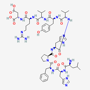molecular formula C61H87N17O14 B1587165 血管紧张素 I，缬(5)- CAS No. 484-43-5