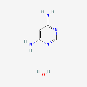 molecular formula C4H8N4O B1587274 嘧啶-4,6-二铵氢硫酸盐 (1:2) CAS No. 77709-02-5
