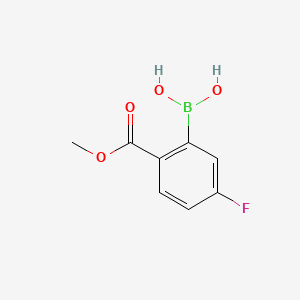 B1587357 2-Methoxycarbonyl-5-fluorophenylboronic acid CAS No. 850568-05-7
