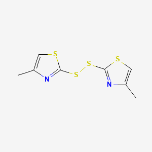 molecular formula C8H8N2S4 B1587496 1,2-双(4-甲基噻唑-2-基)二硫化物 CAS No. 23826-98-4