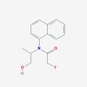 molecular formula C15H16FNO2 B158767 2-Fluoro-N-(2-hydroxy-1-methylethyl)-N-1-naphthylacetamide CAS No. 10016-12-3