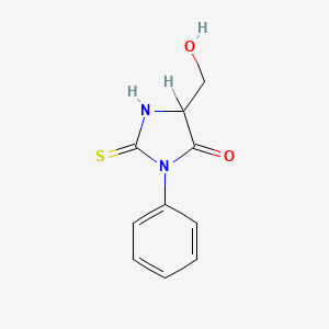 molecular formula C10H10N2O2S B1587676 5-(羟甲基)-3-苯基-2-硫代咪唑烷-4-酮 CAS No. 5789-22-0