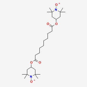 molecular formula C28H50N2O6 B1587878 1-哌啶氧基，4,4'-((1,10-二氧代-1,10-癸二酰)双(氧基))双(2,2,6,6-四甲基- CAS No. 2516-92-9