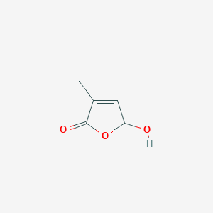 molecular formula C5H6O3 B1587901 2-羟基-4-甲基-2H-呋喃-5-酮 CAS No. 931-23-7