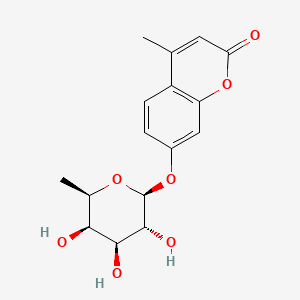 B1587933 7-((6-Deoxy-beta-D-galactopyranosyl)oxy)-4-methyl-2H-1-benzopyran-2-one CAS No. 55487-93-9
