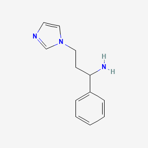 molecular formula C12H15N3 B1587969 3-(1H-Imidazol-1-Yl)-1-Phenylpropan-1-Amine CAS No. 93906-75-3