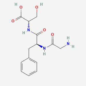 molecular formula C14H19N3O5 B1588015 H-甘氨酰-苯丙氨酰-丝氨酸-OH CAS No. 23828-14-0