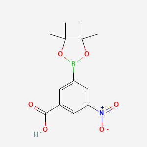 molecular formula C13H16BNO6 B1588017 3-硝基-5-(4,4,5,5-四甲基-1,3,2-二氧杂硼环-2-基)苯甲酸 CAS No. 377780-80-8