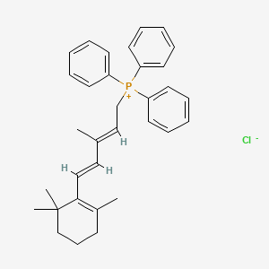 molecular formula C33H38ClP B1588023 (E,E)-[3-methyl-5-(2,6,6-trimethyl-1-cyclohexen-1-yl)penta-2,4-dienyl]triphenylphosphonium chloride CAS No. 53282-28-3