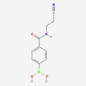 molecular formula C10H11BN2O3 B1588025 4-(2-氰乙基氨基羰基)苯硼酸 CAS No. 850568-16-0