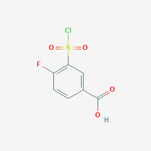 molecular formula C7H4ClFO4S B1588056 3-(氯磺酰基)-4-氟苯甲酸 CAS No. 2267-40-5