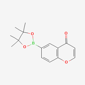 molecular formula C15H17BO4 B1588103 6-硼酸铬酮频哪醇酯 CAS No. 928773-42-6