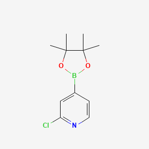 molecular formula C11H15BClNO2 B1588105 2-氯-4-(4,4,5,5-四甲基-1,3,2-二氧杂硼环-2-基)吡啶 CAS No. 458532-84-8