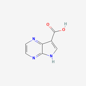molecular formula C7H5N3O2 B1588114 5H-吡咯并[2,3-b]吡嗪-7-羧酸 CAS No. 502141-03-9