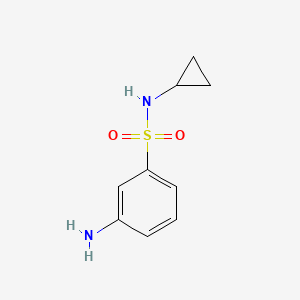 molecular formula C9H12N2O2S B1588119 3-amino-N-cyclopropylbenzenesulfonamide CAS No. 459434-39-0