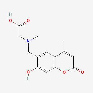 molecular formula C14H15NO5 B1588125 N-((7-羟基-4-甲基-2-氧代-2H-1-苯并吡喃-6-基)甲基)肌氨酸 CAS No. 81028-96-8