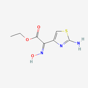 molecular formula C7H9N3O3S B1588147 (Z)-Ethyl-2-(2-Aminothiazol-4-yl)-2-(Hydroxyimino)acetat CAS No. 60845-81-0