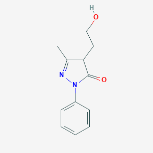 molecular formula C12H14N2O2 B158816 4-(2-羟乙基)-3-甲基-1-苯基-2-吡唑啉-5-酮 CAS No. 10223-33-3
