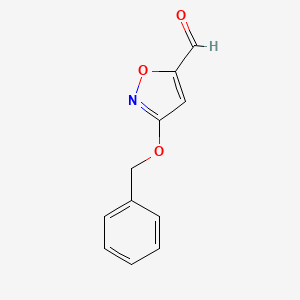 molecular formula C11H9NO3 B1588171 3-(Benzyloxy)isoxazole-5-carbaldehyde CAS No. 2552-53-6