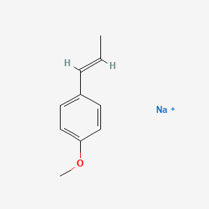 B1588234 Benzenesulfonic acid, methoxy(1-propenyl)-, sodium salt, homopolymer CAS No. 52993-95-0