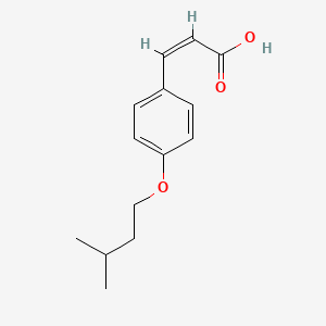 molecular formula C14H18O3 B1588257 (2E)-3-[4-(3-methylbutoxy)phenyl]acrylic acid CAS No. 20718-99-4