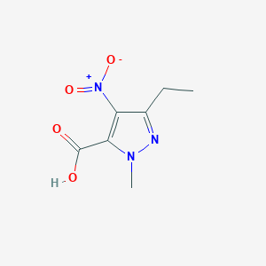 B1588280 5-Ethyl-2-methyl-4-nitro-2 h-pyrazole-3-carboxylic acid CAS No. 26308-41-8