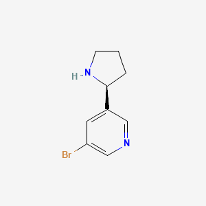 molecular formula C9H11BrN2 B1588294 (S)-3-溴-5-吡咯烷-2-基-吡啶 CAS No. 83023-58-9
