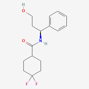 B1588357 4,4-Difluoro-N-((1S)-3-hydroxy-1-phenylpropyl)cyclohexane-1-carboxamide CAS No. 376348-77-5