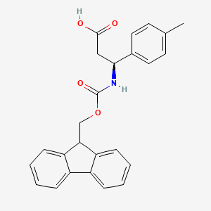 molecular formula C25H23NO4 B1588370 (S)-3-((((9H-芴-9-基)甲氧羰基)氨基)-3-(对甲苯基)丙酸 CAS No. 479064-99-8