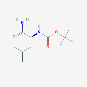 molecular formula C11H22N2O3 B1588377 (S)-叔丁基(1-氨基-4-甲基-1-氧戊烷-2-基)氨基甲酸酯 CAS No. 70533-96-9