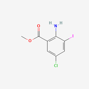 molecular formula C8H7ClINO2 B1588396 2-氨基-5-氯-3-碘苯甲酸甲酯 CAS No. 289039-84-5