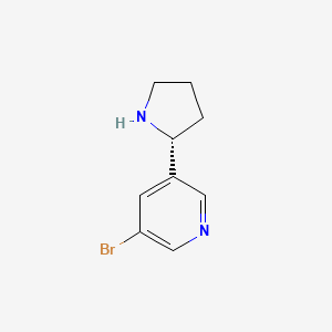 molecular formula C9H11BrN2 B1588399 (R)-3-Bromo-5-(pyrrolidin-2-yl)pyridine CAS No. 83023-56-7