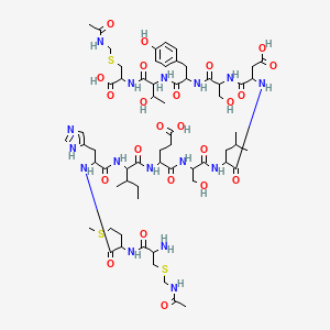 molecular formula C63H98N16O23S3 B1588412 H-DL-Cys(Acm)-DL-Met-DL-His-DL-xiIle-DL-Glu-DL-Ser-DL-Leu-DL-Asp-DL-Ser-DL-Tyr-DL-xiThr-DL-Cys(Acm)-OH CAS No. 89991-90-2