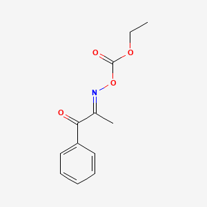 molecular formula C12H13NO4 B1588423 1,2-Propanedione, 1-phenyl-, 2-[O-(ethoxycarbonyl)oxime] CAS No. 65894-76-0