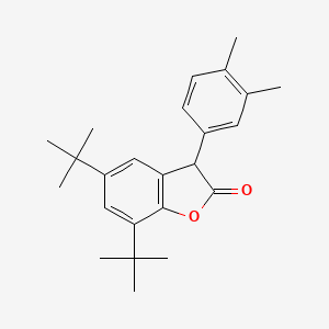 molecular formula C24H30O2 B1588434 2(3H)-苯并呋喃酮，5,7-双(1,1-二甲基乙基)-3-(3,4-二甲苯基)- CAS No. 164391-52-0