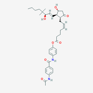 molecular formula C37H48N2O7 B158844 [4-[(4-乙酰氨基苯甲酰)氨基]苯基] (Z)-7-[(1R,2R,3R)-3-羟基-2-[(E,3R)-3-羟基-4,4-二甲基辛-1-烯基]-5-氧代环戊基]庚-5-烯酸酯 CAS No. 62873-55-6